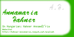 annamaria hahner business card